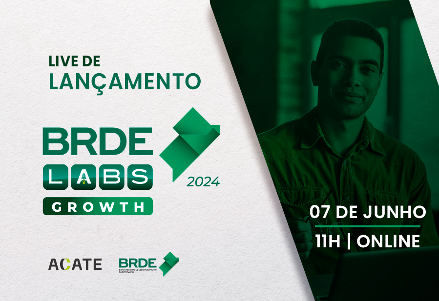 BRDE Labs SC Growth 2024 vai apoiar no desenvolvimento de 100 startups catarinenses e distribuir premiação de R$ 360 mil. Participe!