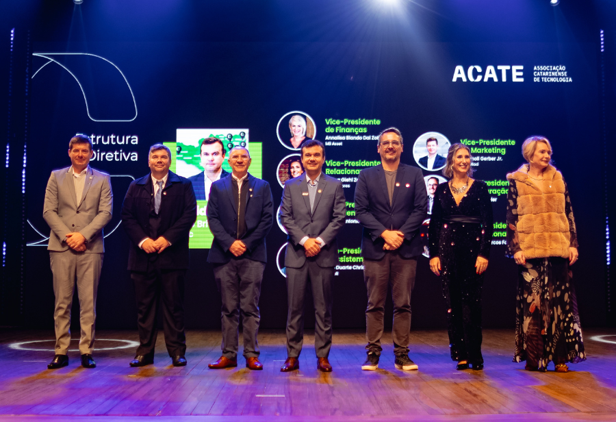 Com Diego Ramos na presidência, nova diretoria ficará à frente da ACATE até 2026 com foco em tornar SC um player global de inovação.