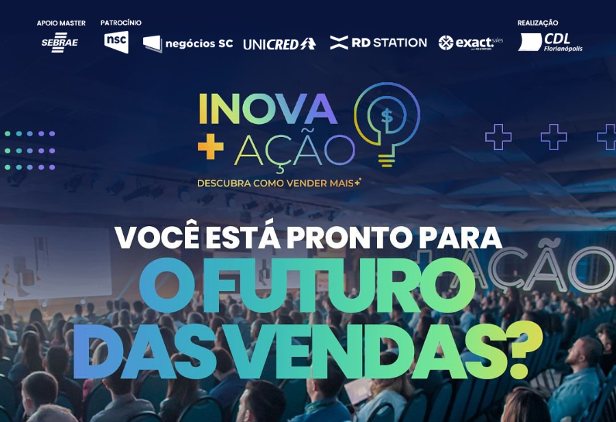 O Inova+Ação promove no próximo dia 3 de agosto, no CentroSul, em Florianópolis, mais de 10 horas de imersão, networking, feira...