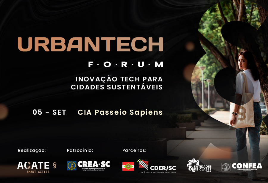 1ª edição do Urban Tech Forum será realizada no Passeio Sapiens, em Florianópolis, e conectará academia, mercado e setor público.